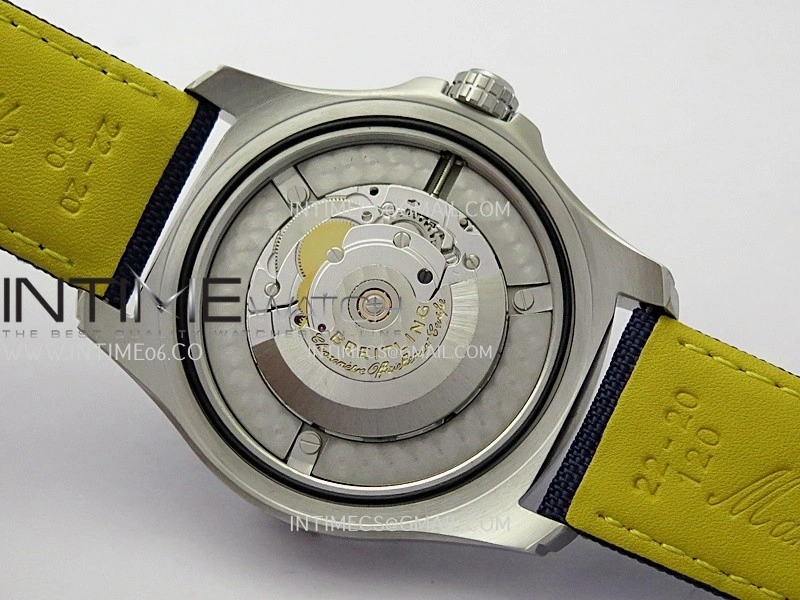 Avenger Chronometer 45mm SS B50F 1:1 Best Edition Blue Dial On Blue Nylon Strap A2824