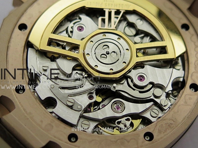 Royal Oak Chrono 26240 RG Gain Weight V2 DDF 1:1 Best Edition Silver Dial On Brown Leather Strap Super Clone DD4401