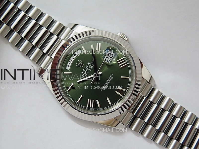 Day Date 228239 40mm Gain Weight V2 VSF 1:1 Best Edition Green Dial Roman Markers On President Bracelet DD3255