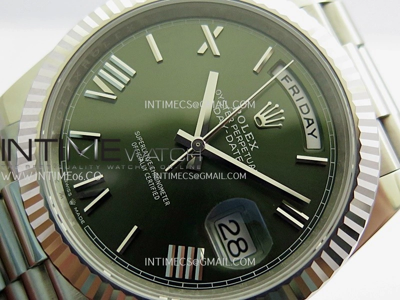 Day Date 228239 40mm Gain Weight V2 VSF 1:1 Best Edition Green Dial Roman Markers On President Bracelet DD3255