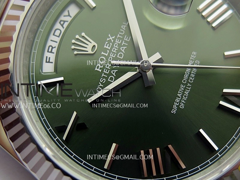 Day Date 228239 40mm Gain Weight V2 VSF 1:1 Best Edition Green Dial Roman Markers On President Bracelet DD3255