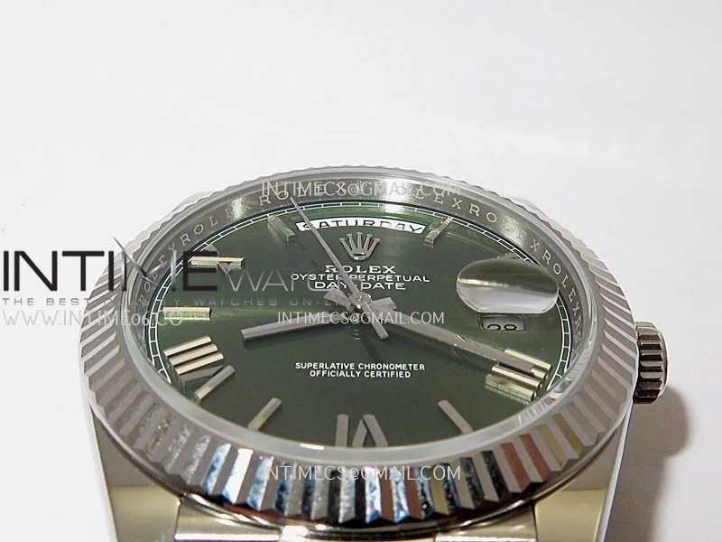 Day Date 228239 40mm Gain Weight V2 VSF 1:1 Best Edition Green Dial Roman Markers On President Bracelet DD3255