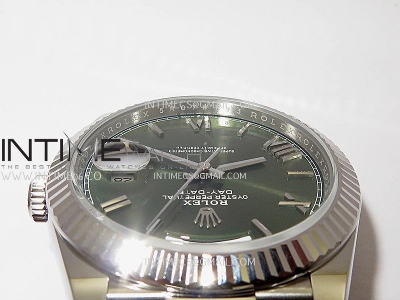 Day Date 228239 40mm Gain Weight V2 VSF 1:1 Best Edition Green Dial Roman Markers On President Bracelet DD3255