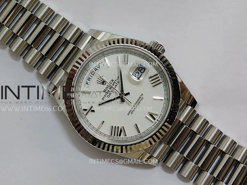 Day Date 228239 40mm Gain Weight V2 VSF 1:1 Best Edition White Dial Roman Markers On President Bracelet DD3255