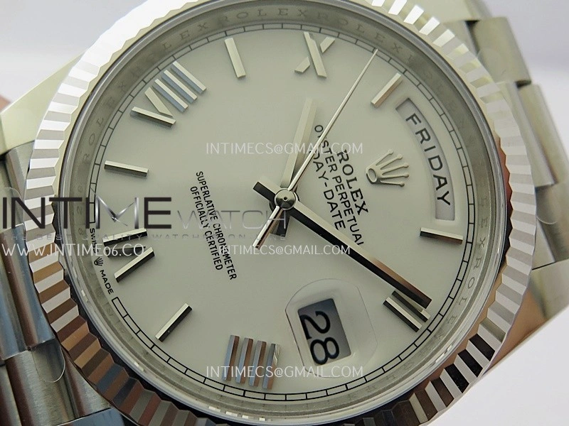 Day Date 228239 40mm Gain Weight V2 VSF 1:1 Best Edition White Dial Roman Markers On President Bracelet DD3255