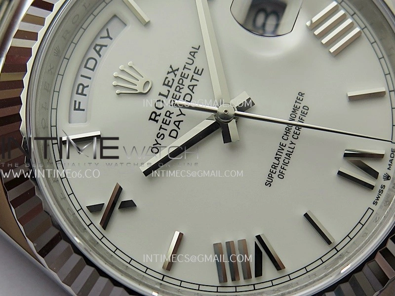 Day Date 228239 40mm Gain Weight V2 VSF 1:1 Best Edition White Dial Roman Markers On President Bracelet DD3255