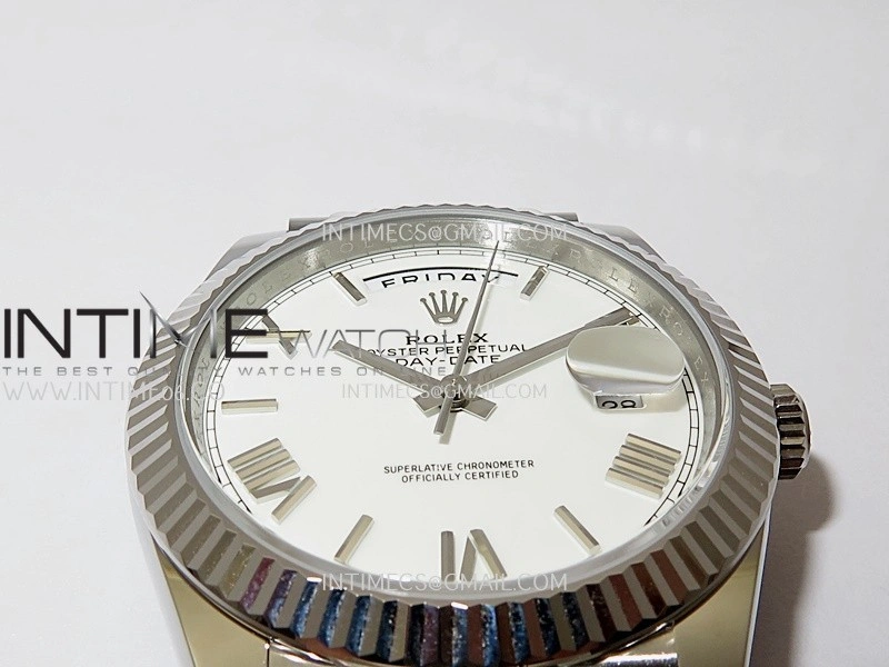 Day Date 228239 40mm Gain Weight V2 VSF 1:1 Best Edition White Dial Roman Markers On President Bracelet DD3255