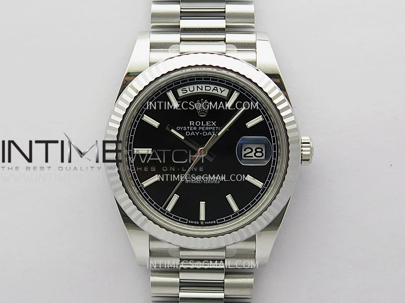 Day Date 228239 40mm Gain Weight V3 THBF 1:1 Best Edition Black Dial Stick Marker On President Bracelet VR3255
