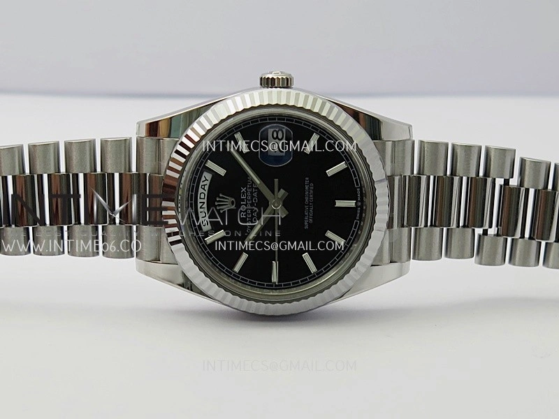 Day Date 228239 40mm Gain Weight V3 THBF 1:1 Best Edition Black Dial Stick Marker On President Bracelet VR3255