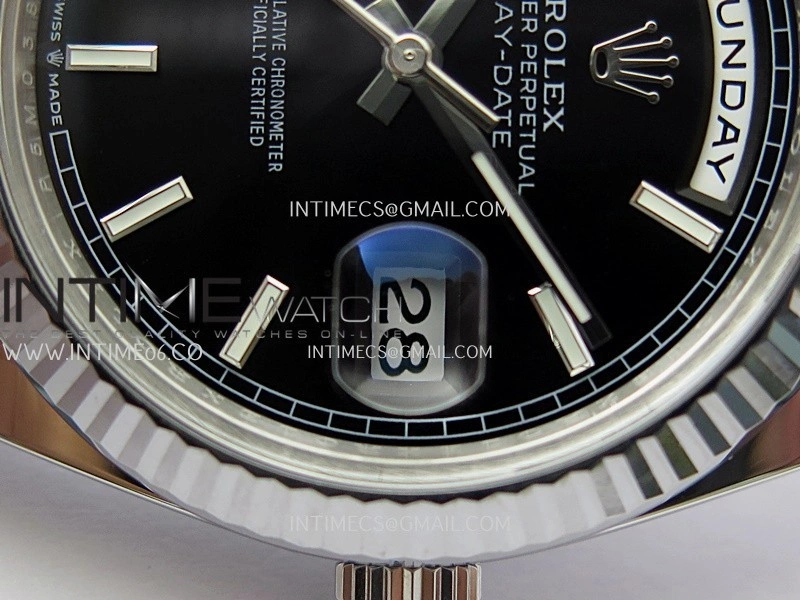 Day Date 228239 40mm Gain Weight V3 THBF 1:1 Best Edition Black Dial Stick Marker On President Bracelet VR3255