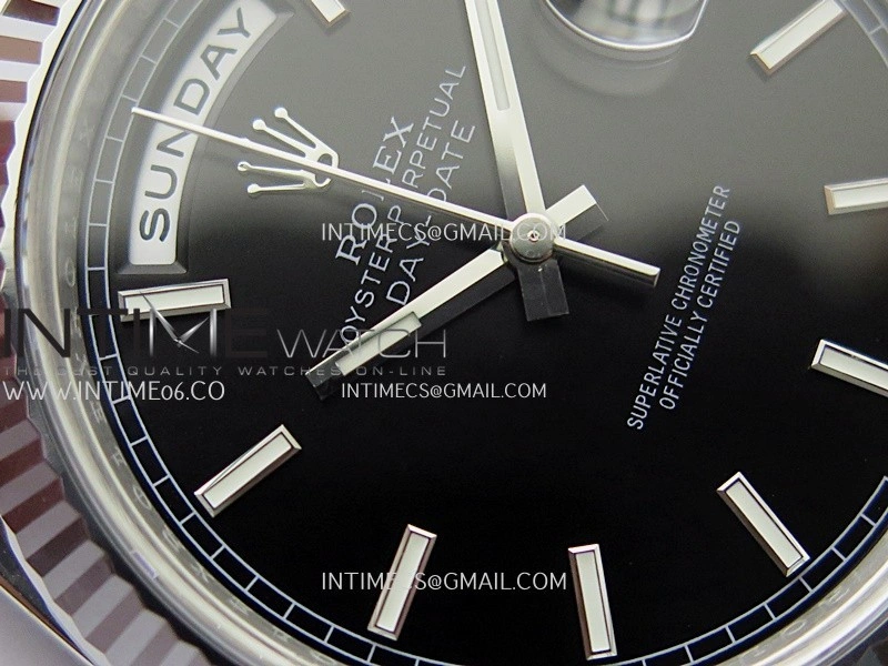 Day Date 228239 40mm Gain Weight V3 THBF 1:1 Best Edition Black Dial Stick Marker On President Bracelet VR3255