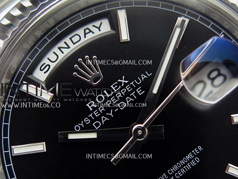 Day Date 228239 40mm Gain Weight V3 THBF 1:1 Best Edition Black Dial Stick Marker On President Bracelet VR3255