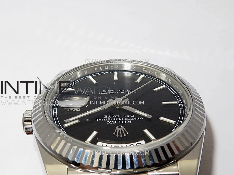 Day Date 228239 40mm Gain Weight V3 THBF 1:1 Best Edition Black Dial Stick Marker On President Bracelet VR3255