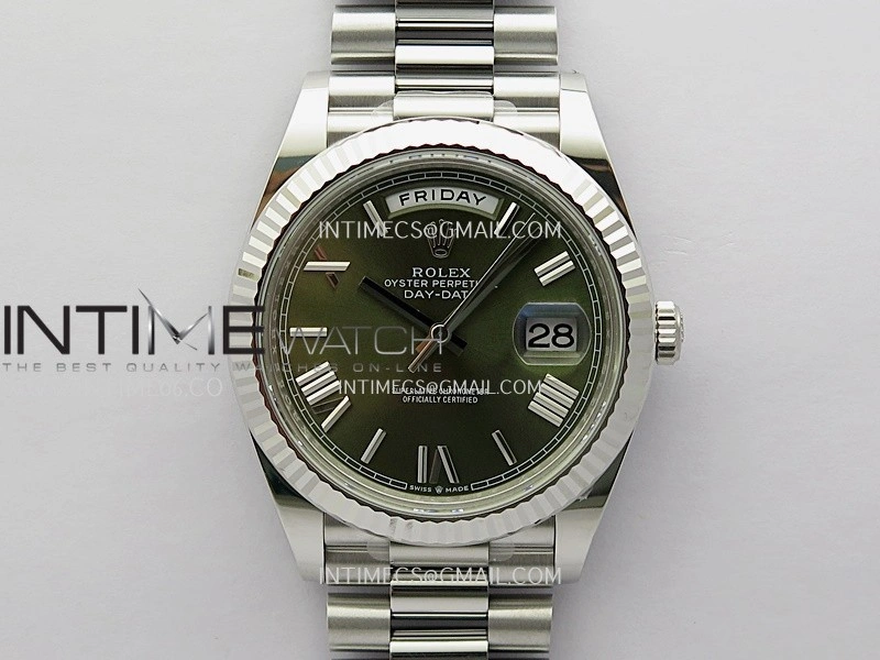 Day Date 228239 40mm Gain Weight V3 THBF 1:1 Best Edition Green Dial Roman Marker On President Bracelet VR3255
