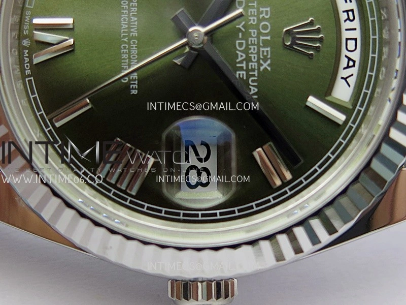 Day Date 228239 40mm Gain Weight V3 THBF 1:1 Best Edition Green Dial Roman Marker On President Bracelet VR3255