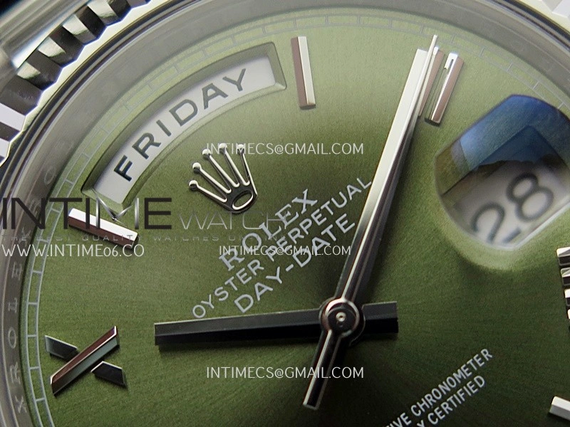 Day Date 228239 40mm Gain Weight V3 THBF 1:1 Best Edition Green Dial Roman Marker On President Bracelet VR3255