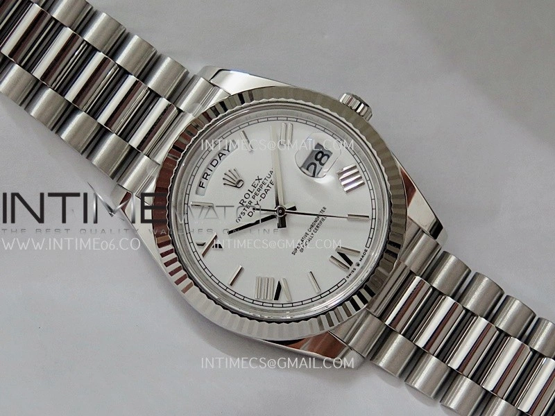 Day Date 228239 40mm Gain Weight V3 THBF 1:1 Best Edition White Dial Roman Marker On President Bracelet VR3255