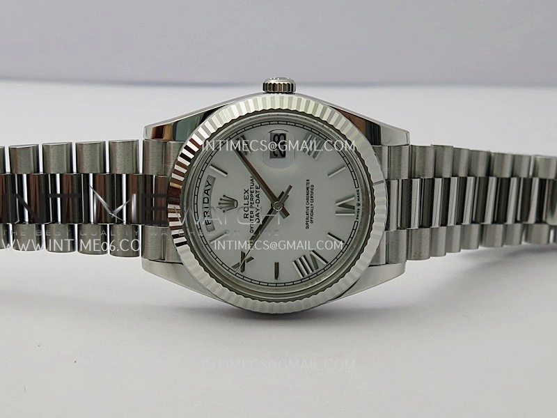 Day Date 228239 40mm Gain Weight V3 THBF 1:1 Best Edition White Dial Roman Marker On President Bracelet VR3255