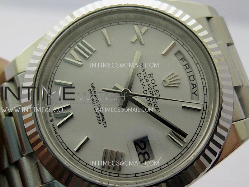 Day Date 228239 40mm Gain Weight V3 THBF 1:1 Best Edition White Dial Roman Marker On President Bracelet VR3255
