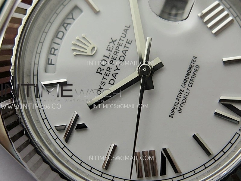 Day Date 228239 40mm Gain Weight V3 THBF 1:1 Best Edition White Dial Roman Marker On President Bracelet VR3255