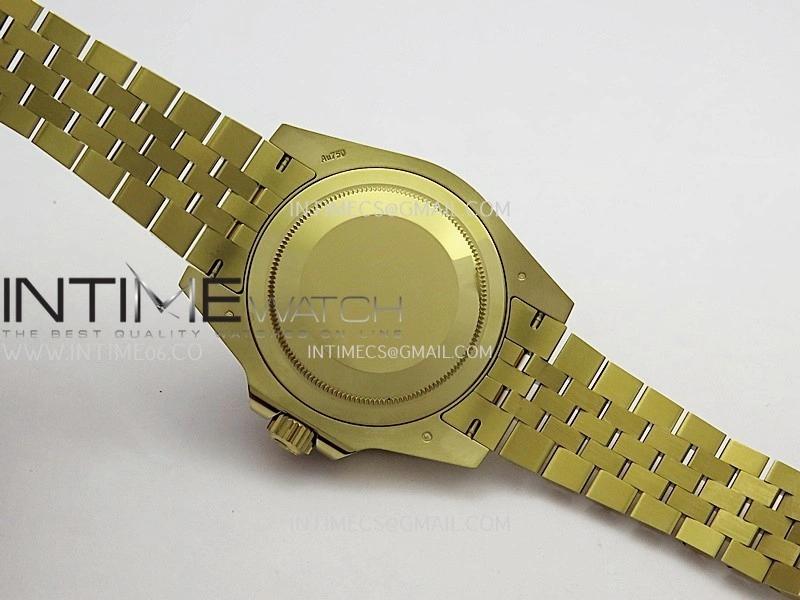 GMT Master II 126718 GRNR Gain Weight V4 Gold Factory 1:1 Best Edition Black Dial On YG Jubilee Bracelet SH3285 CHS
