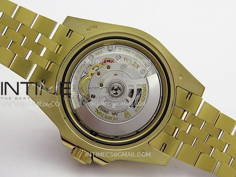 GMT Master II 126718 GRNR Gain Weight V4 Gold Factory 1:1 Best Edition Black Dial On YG Jubilee Bracelet SH3285 CHS