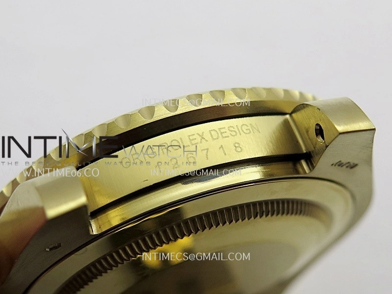 GMT Master II 126718 GRNR Gain Weight V4 Gold Factory 1:1 Best Edition Black Dial On YG Jubilee Bracelet SH3285 CHS