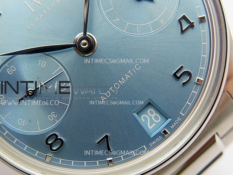 Portugieser IW501708 42mm SS APSF 1:1 Best Edition Ice Blue Dial On SS Bracelet A52010