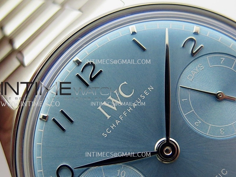 Portugieser IW501708 42mm SS APSF 1:1 Best Edition Ice Blue Dial On SS Bracelet A52010