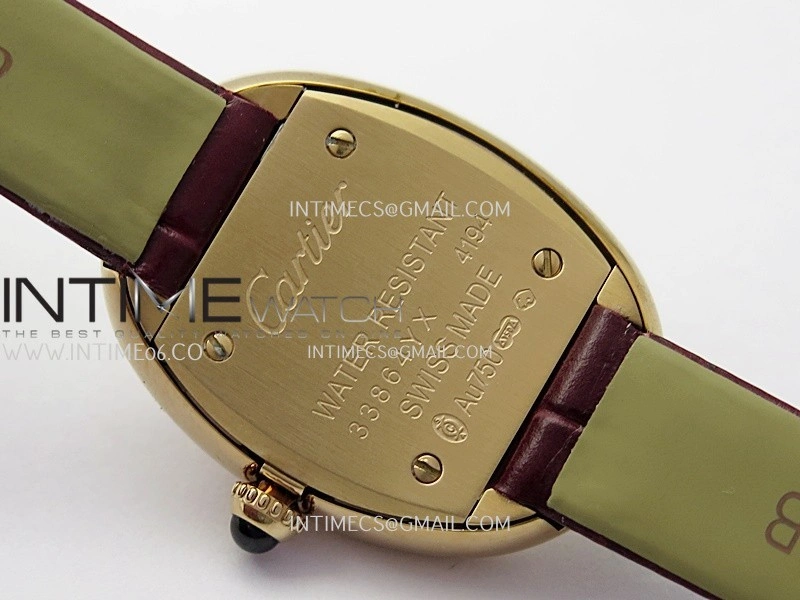 Baignoire Watch RG AF 1:1 Best Edition Silver Dial On Black Croco Strap RONDA Quartz