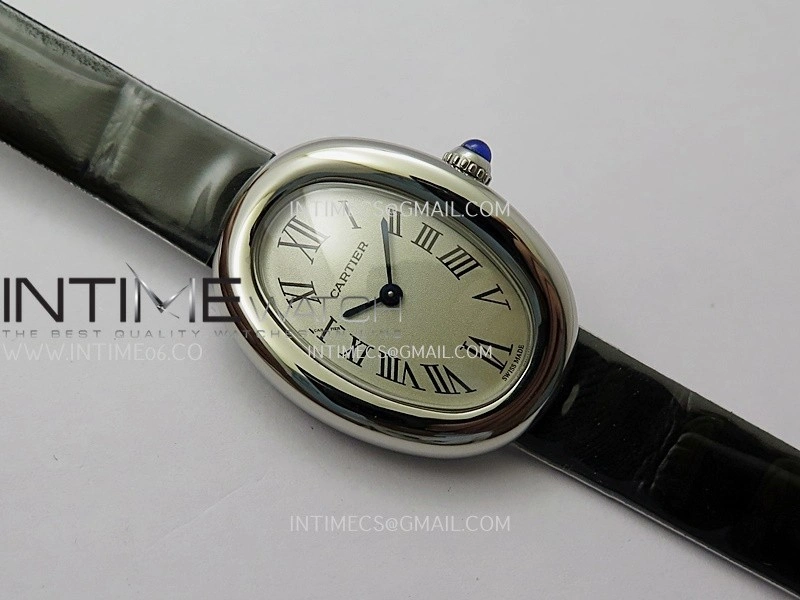 Baignoire Watch SS AF 1:1 Best Edition Silver Dial On Black Croco Strap RONDA Quartz