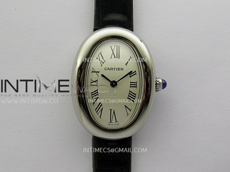 Baignoire Watch SS AF 1:1 Best Edition Silver Dial On Black Croco Strap RONDA Quartz