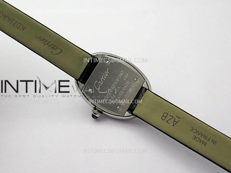Baignoire Watch SS AF 1:1 Best Edition Silver Dial On Black Croco Strap RONDA Quartz
