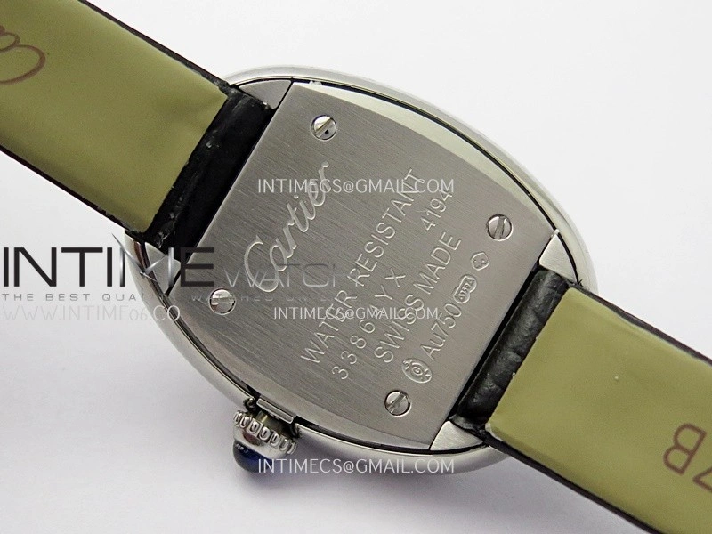 Baignoire Watch SS AF 1:1 Best Edition Silver Dial On Black Croco Strap RONDA Quartz