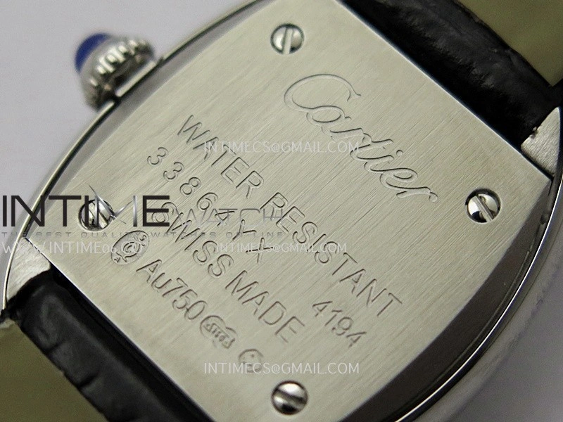 Baignoire Watch SS AF 1:1 Best Edition Silver Dial On Black Croco Strap RONDA Quartz