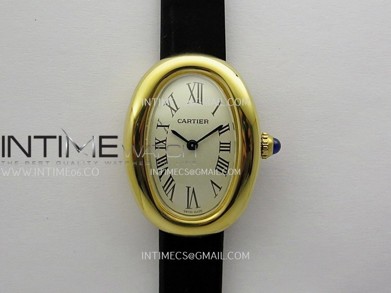 Baignoire Watch YG AF 1:1 Best Edition Silver Dial On Black Croco Strap RONDA Quartz