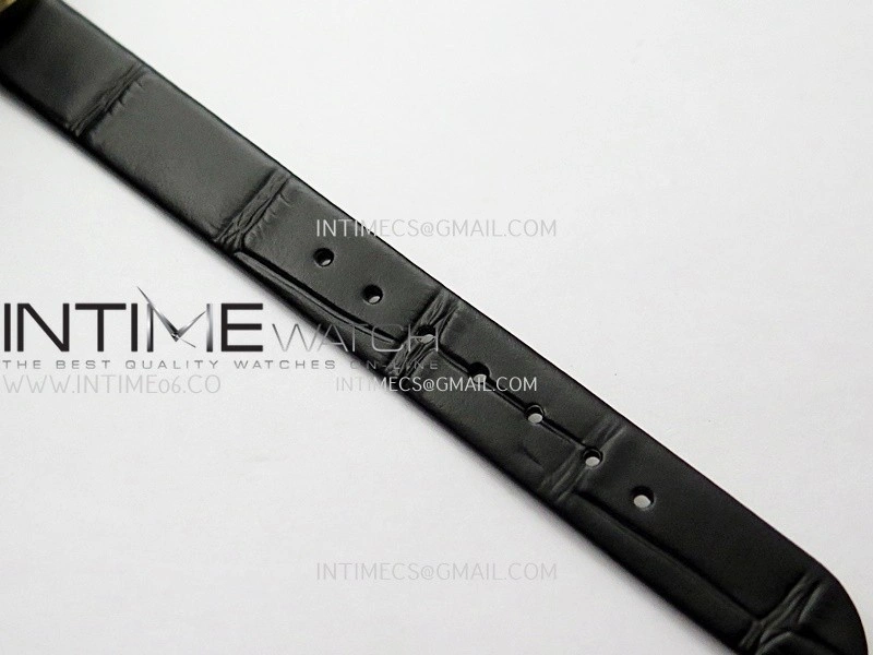 Baignoire Watch YG AF 1:1 Best Edition Silver Dial On Black Croco Strap RONDA Quartz