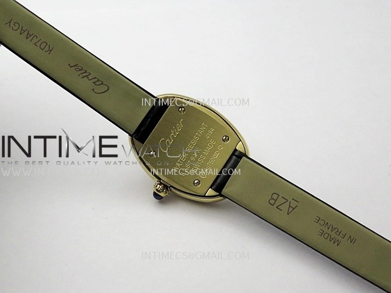 Baignoire Watch YG AF 1:1 Best Edition Silver Dial On Black Croco Strap RONDA Quartz