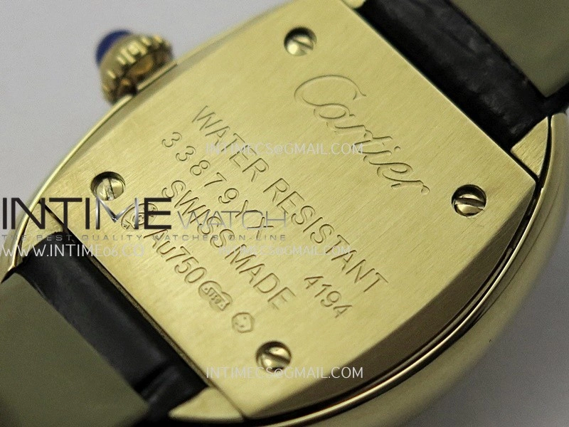 Baignoire Watch YG AF 1:1 Best Edition Silver Dial On Black Croco Strap RONDA Quartz