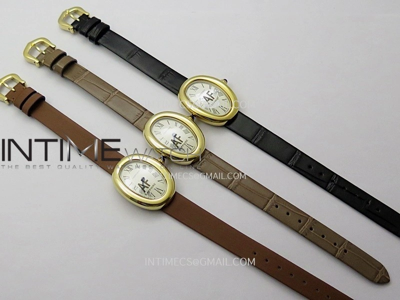 Baignoire Watch YG AF 1:1 Best Edition Silver Dial On Black Croco Strap RONDA Quartz