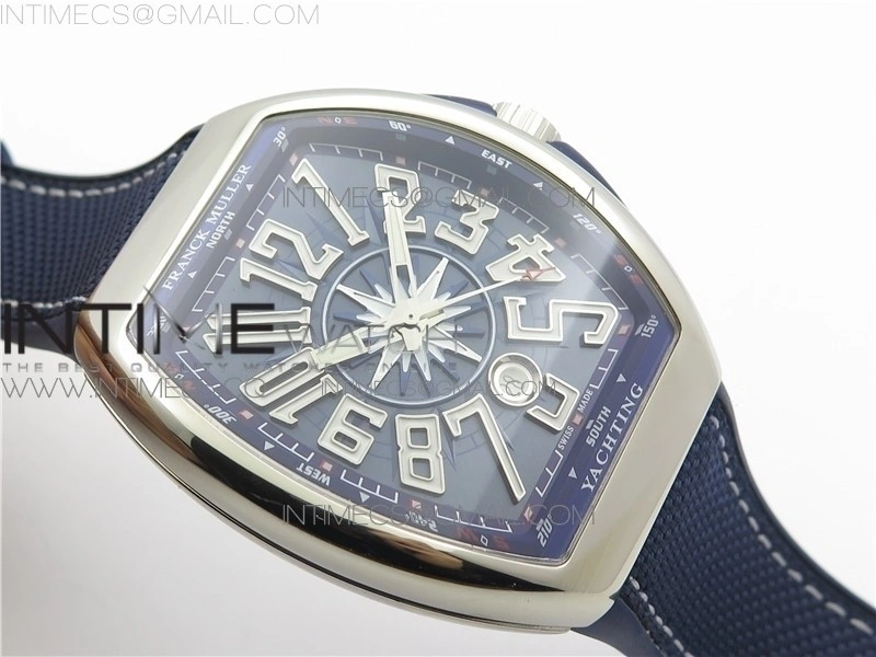 Vanguard V45 SS ZF Best Edition Blue Textured Dial on Blue Rubber Strap MIYOTA 9015