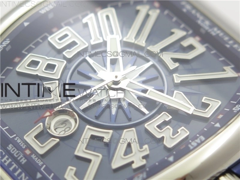 Vanguard V45 SS ZF Best Edition Blue Textured Dial on Blue Rubber Strap MIYOTA 9015