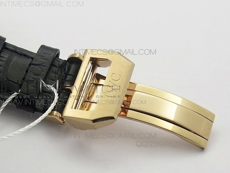 Portuguese IW371415 ZF V3 1:1 Best Edition RG Black dial on Black Leather Strap A79350