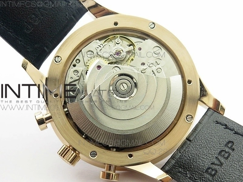 Portuguese IW371415 ZF V3 1:1 Best Edition RG Black dial on Black Leather Strap A79350