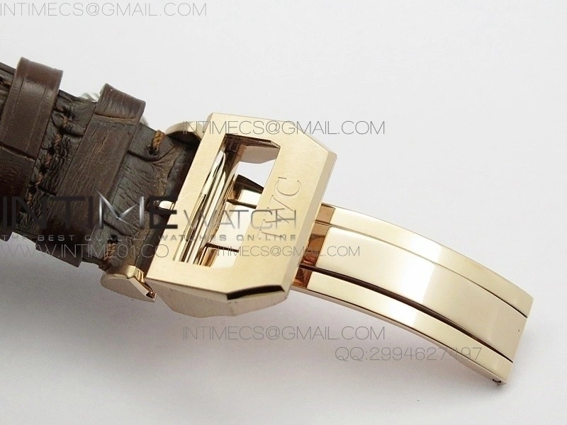 Portuguese IW371480 ZF V3 1:1 Best Edition RG White dial on Brown Leather Strap A79350