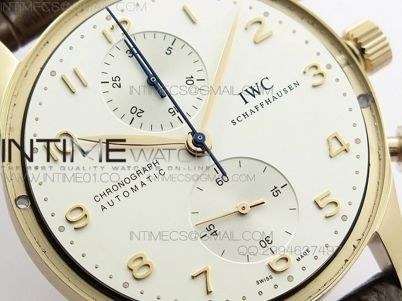 Portuguese IW371480 ZF V3 1:1 Best Edition RG White dial on Brown Leather Strap A79350