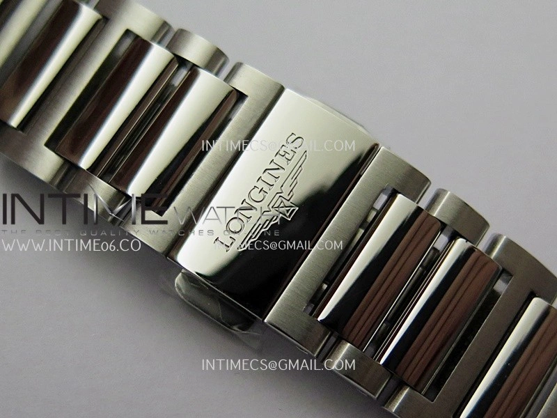 Conquest Chronograph 42mm Black Ceramic Bezel SS AF 1:1 Best Edition Brown Dial On SS Bracelet A7750