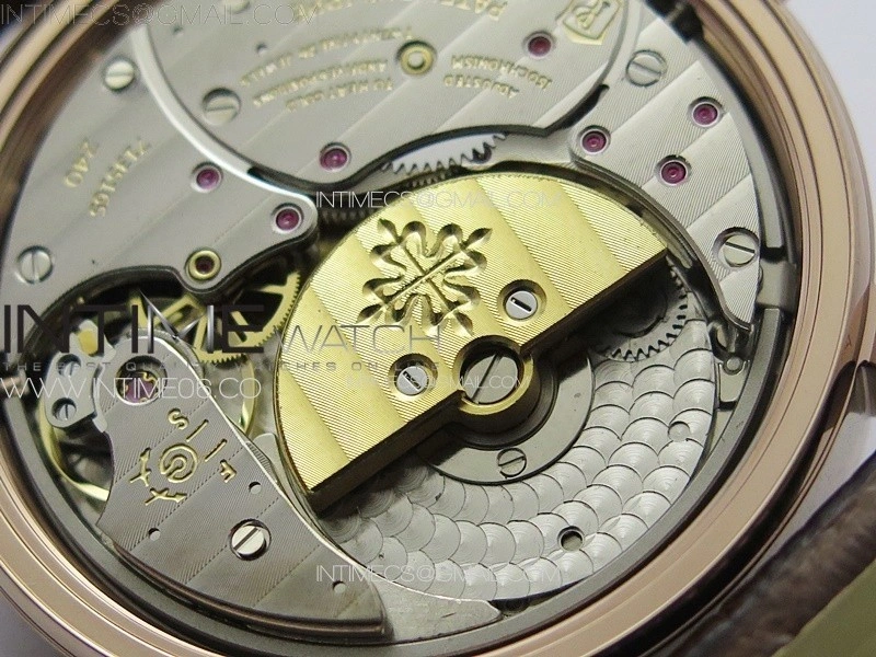 Calatrava 5057 Cortina Watch 50th Anniversary RG YSF 1:1 Best Edition White Dial on Black Leather Strap A240