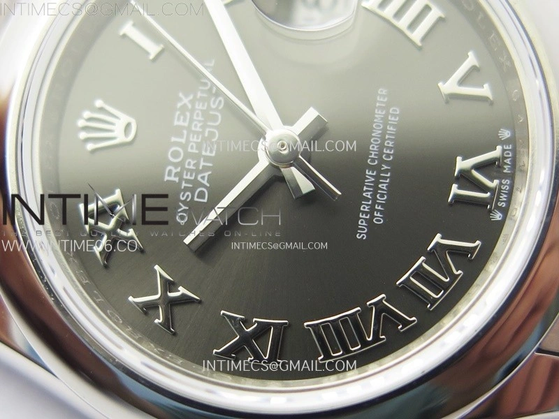 Datejust 28mm 279166 Smooth Bezel SS APSF Best Edition Gray Dial Roman Markers on SS Jubilee Bracelet NH05