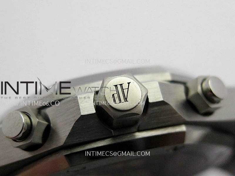 Royal Oak Chrono 26240 50th SS V2 DDF 1:1 Best Edition Silver Dial On White Rubber Strap Super Clone DD4401